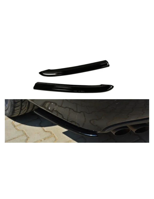 Rajouts de pare-chocs arrière Audi A4 B8 noir brillant Maxton Design