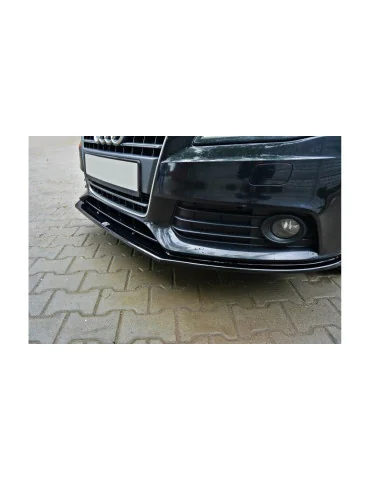Lame de pare-chocs avant v.2 Audi A4 B8 2007-2011 noir brillant