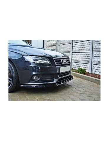 Lame de pare-chocs avant v.1 Audi A4 B8 2007-2011 noir brillant