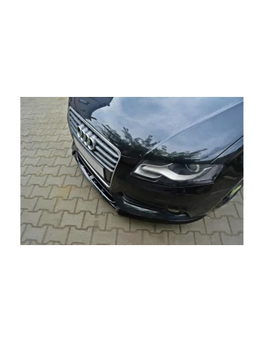 Lame de pare-chocs avant v.1 Audi A4 B8 2007-2011 noir brillant
