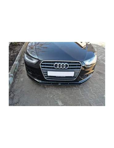 Lame de pare-chocs avant v.1 Audi A4 B8 restylée noir brillant
