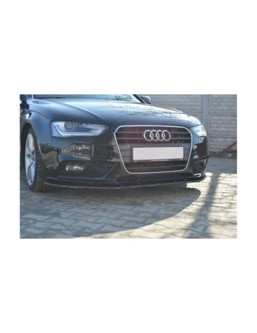 Lame de pare-chocs avant v.1 Audi A4 B8 restylée noir brillant