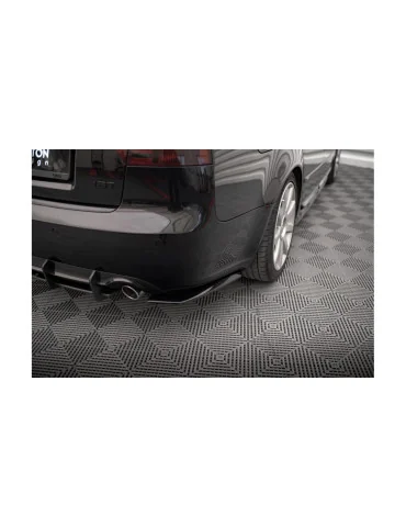 Rajouts de pare-chocs arrière Audi A4 B7 noir brillant