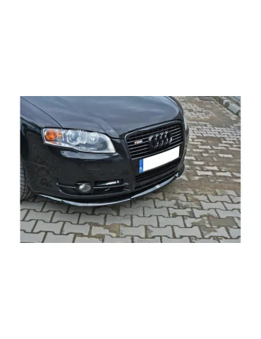 Lame de pare-chocs avant v.2 Audi A4 B7 noir brillant