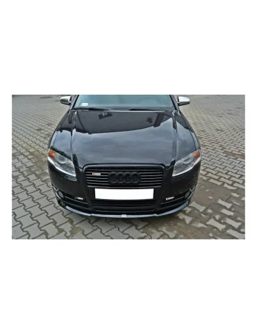 Lame de pare-chocs avant v.2 Audi A4 B7 noir brillant
