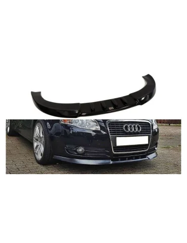 Lame de pare-chocs avant v.1 Audi A4 B7 standard noir brillant