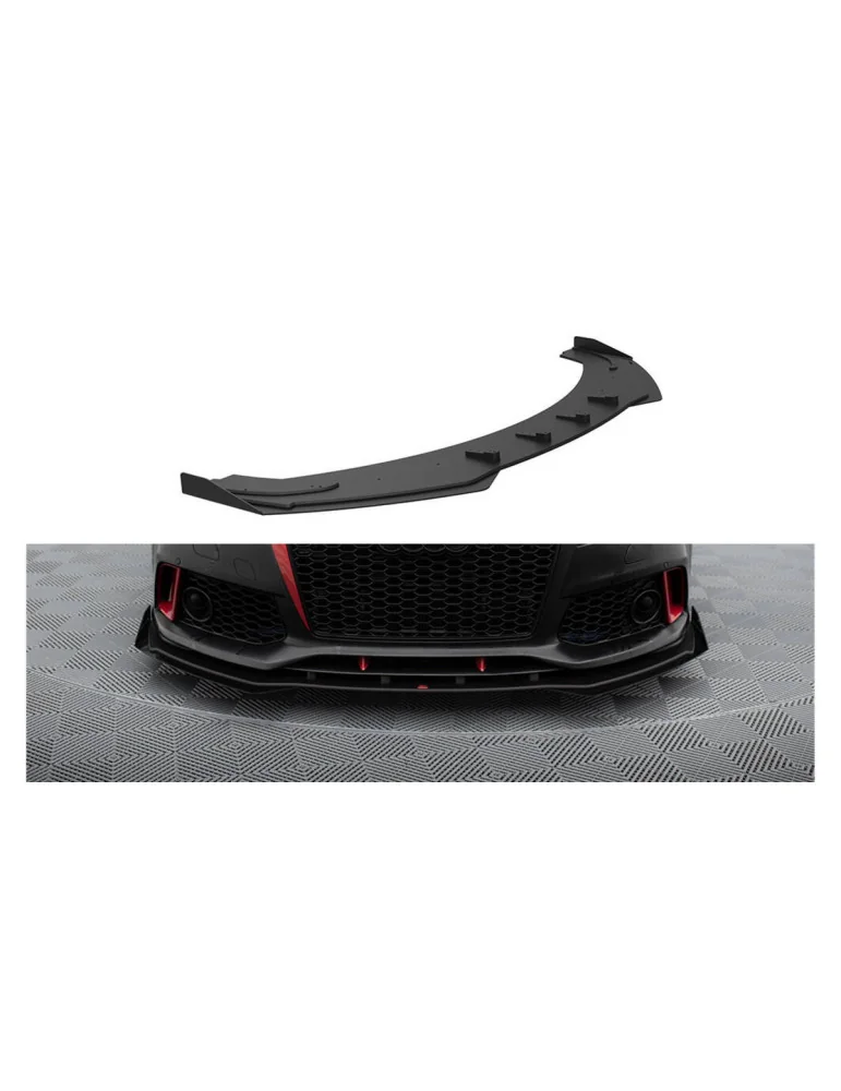 Lame avant Street Pro + flaps Audi A7 C7 RS7 Look noir mat
