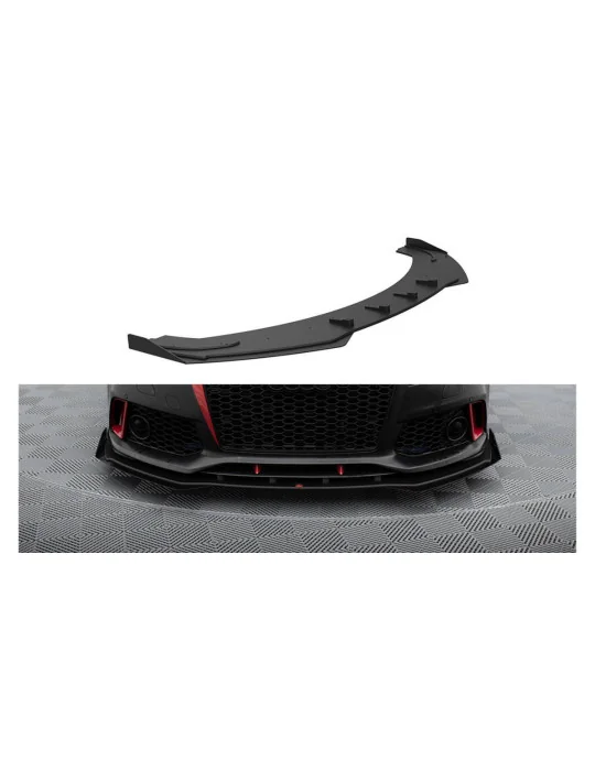 Lame avant Street Pro avec flaps Audi A7 C7 RS7 Look noir mat Maxton Design
