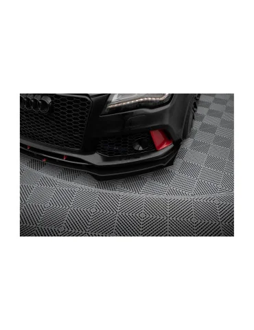 Lame avant Street Pro + flaps Audi A7 C7 RS7 Look noir mat