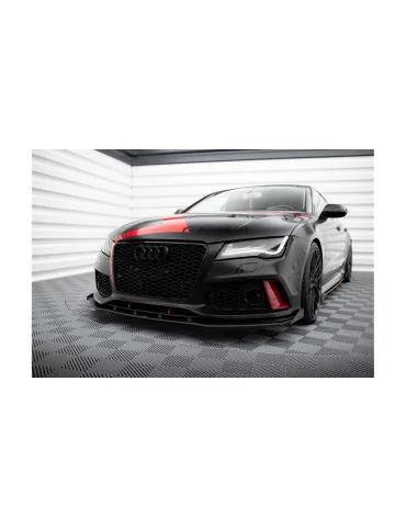 Lame avant Street Pro + flaps Audi A7 C7 RS7 Look noir mat
