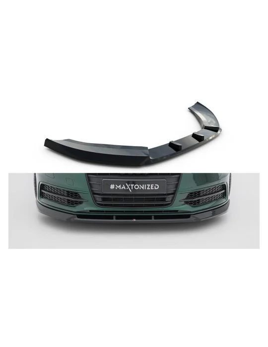 Lame de pare-chocs avant v.3 Audi A6 S-line S6 C7 Maxton Design