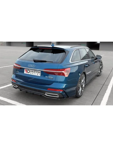 Diffuseur arrière Audi A6 S-Line Avant C8 à barres verticales noir