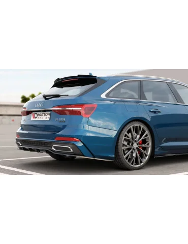 Diffuseur arrière Audi A6 S-Line Avant C8 à barres verticales noir