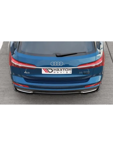 Diffuseur arrière Audi A6 S-Line Avant C8 à barres verticales noir