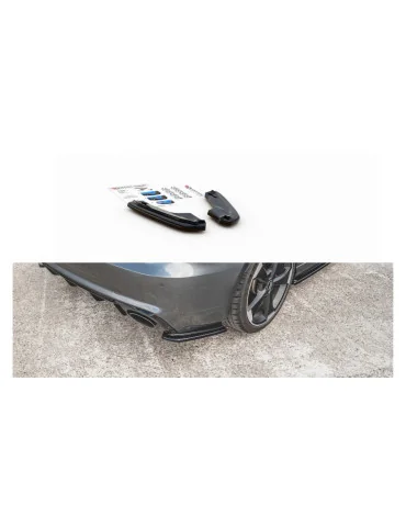 Rajouts de pare-chocs arrière v.1 Audi RS3 8V Sportback noir brillant