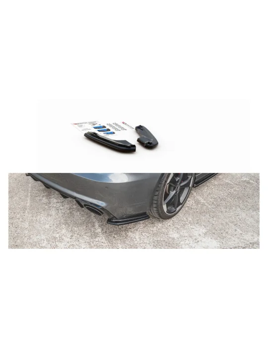 Rajouts de pare-chocs arrière v.1 Audi RS3 8V noir brillant Maxton Design