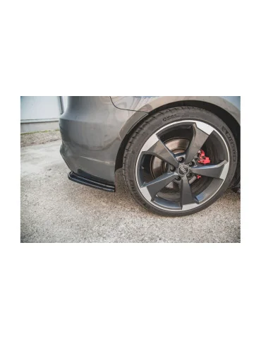 Rajouts de pare-chocs arrière v.1 Audi RS3 8V Sportback noir brillant