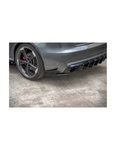Rajouts arrière Racing Durability RS3 8V noir mat + flaps brillants
