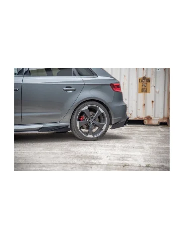 Rajouts arrière Racing Durability RS3 8V noir mat + flaps brillants