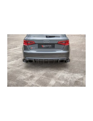 Rajouts arrière Racing Durability RS3 8V noir mat + flaps brillants