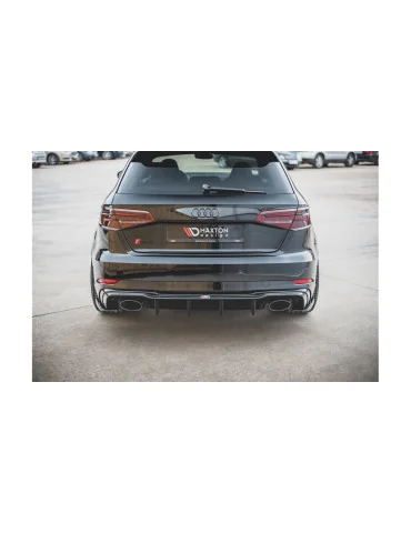 Rajouts arrière Audi RS3 8V Sportback restylée v.2 noir brillant