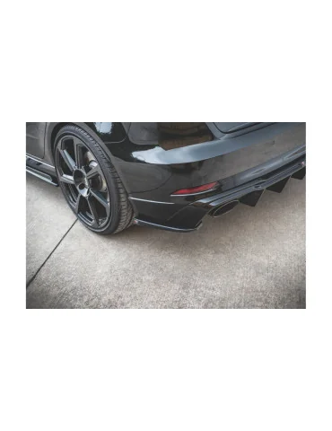 Rajouts arrière Audi RS3 8V Sportback restylée v.2 noir brillant