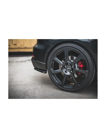 Rajouts arrière Audi RS3 8V Sportback restylée v.2 noir brillant