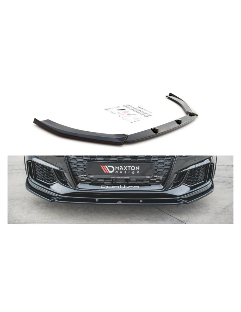 Lame avant Audi RS3 8V Sportback restylée v.4 noir brillant