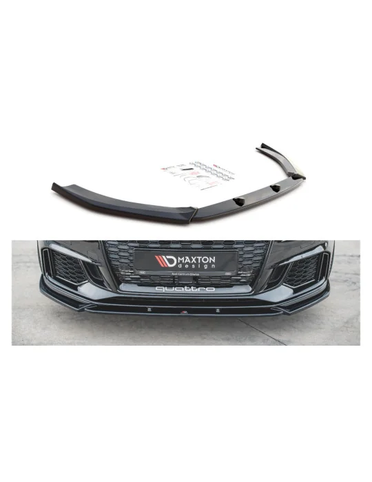 Lame de pare-chocs avant Audi RS3 8V restylée v.4 noir brillant Maxton Design