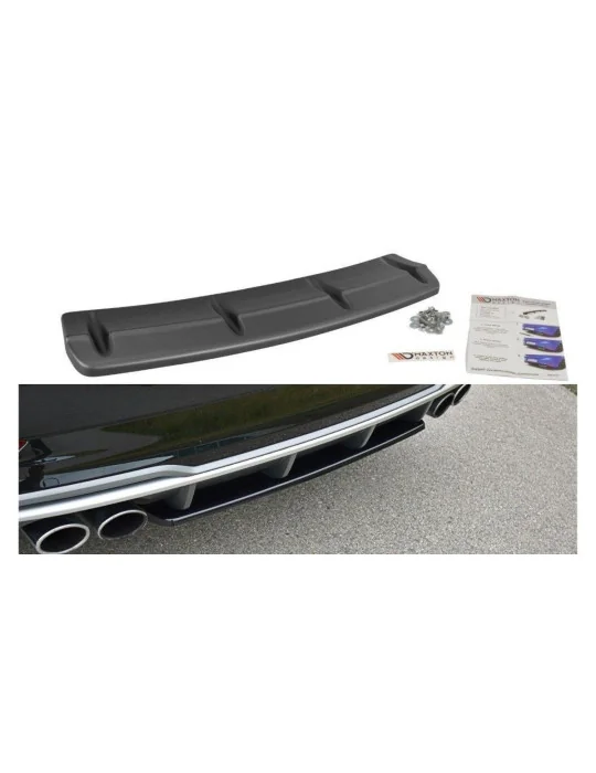 Diffuseur arrière central Audi S3 8V restylée noir brillant Maxton Design