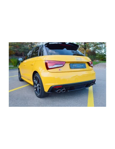 Rajouts arrière Audi S1 8X 2014-2018 noir brillant