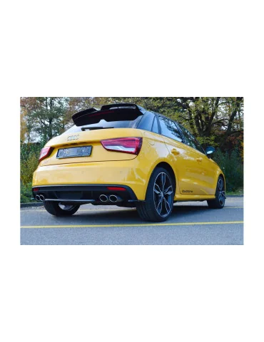 Diffuseur arrière central Audi S1 8X 2014-2018 noir brillant