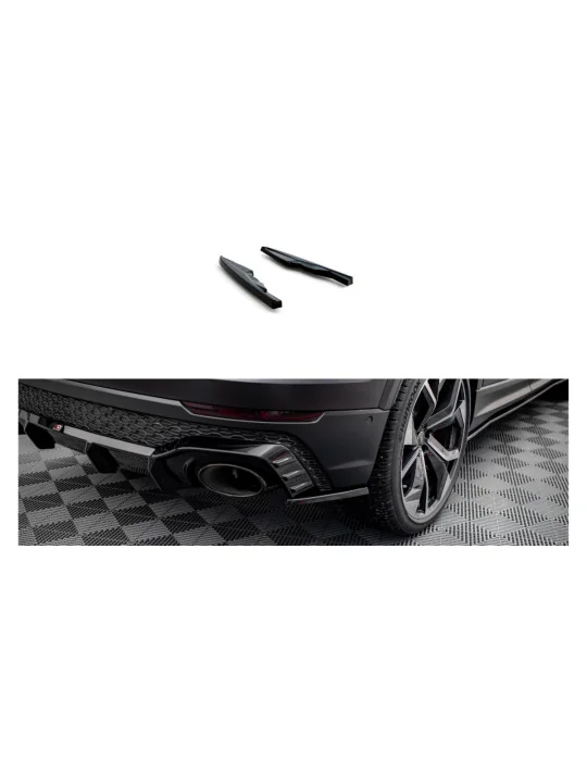Rajouts de pare-chocs arrière Audi RSQ8 4M v.2 noir brillant Maxton Design