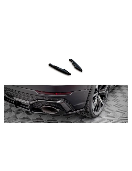 Rajouts de pare-chocs arrière Audi RSQ8 4M noir brillant Maxton Design
