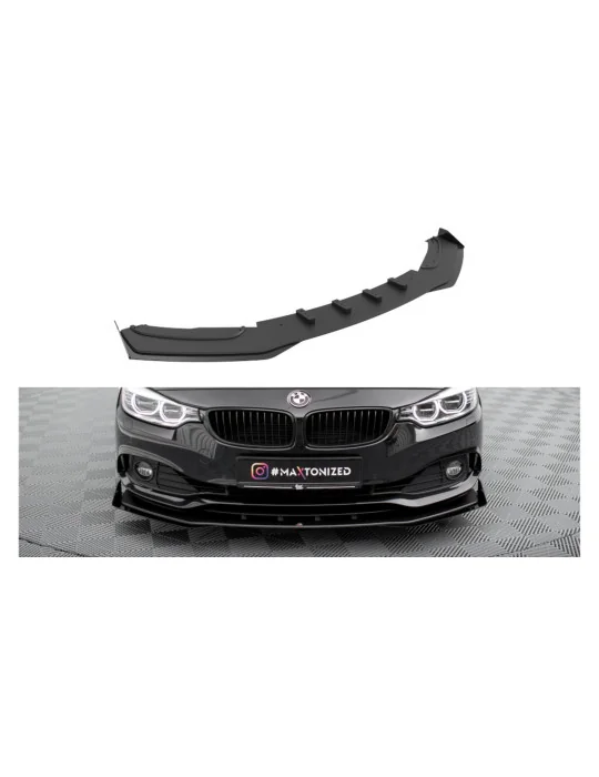 Lame avant Street Pro BMW Série 4 Gran Coupé F36 noir mat et flaps Maxton Design