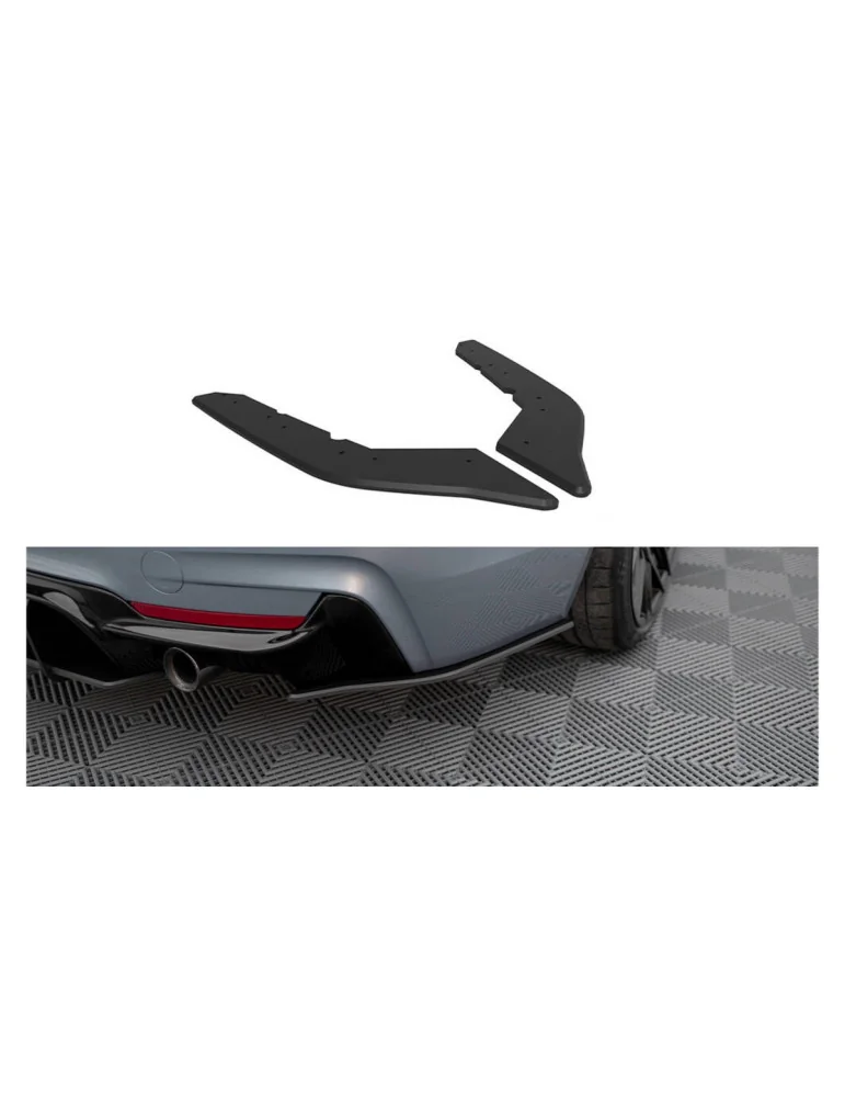 Rajouts arrière Street Pro BMW 435i Coupé F32 Pack M noir/cœur rouge