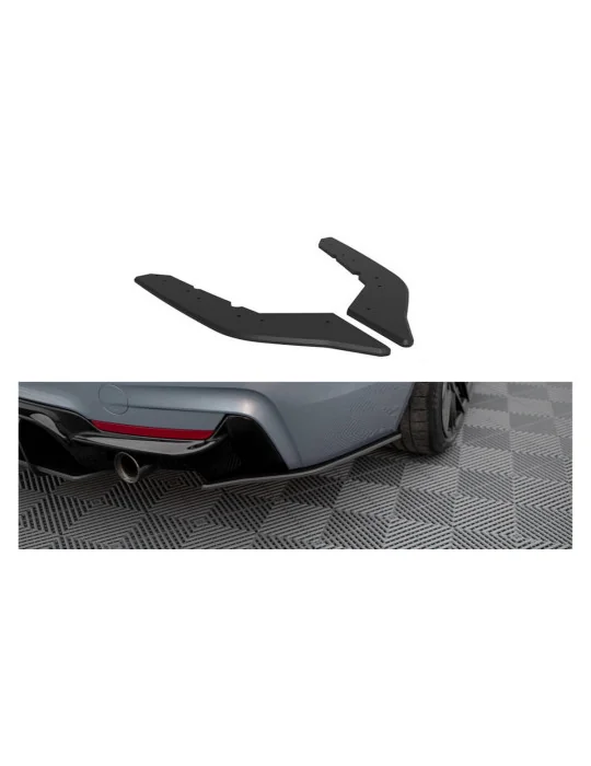 Rajouts arrière Street Pro BMW 435i Coupé F32 noir mat cœur rouge Maxton Design