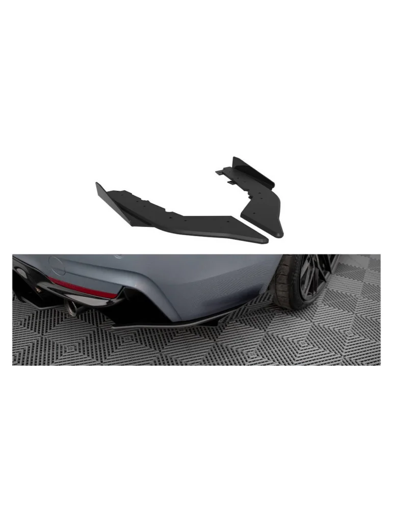 Rajouts arrière Street Pro BMW 435i Coupé F32 Pack M noir mat + flaps