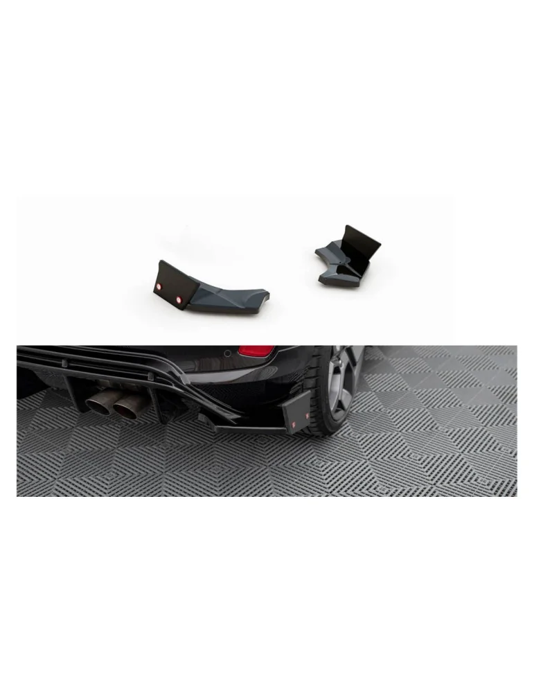 Rajouts arrière v.4 + flaps Ford Fiesta VIII ST noir brillant