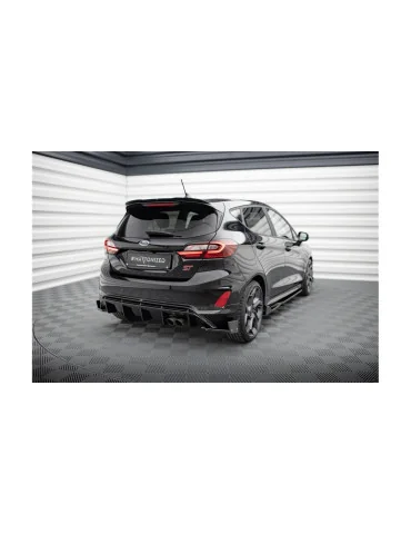 Rajouts arrière v.4 + flaps Ford Fiesta VIII ST noir brillant