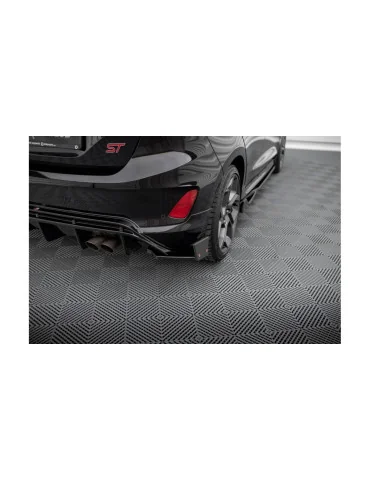 Rajouts arrière v.4 + flaps Ford Fiesta VIII ST noir brillant