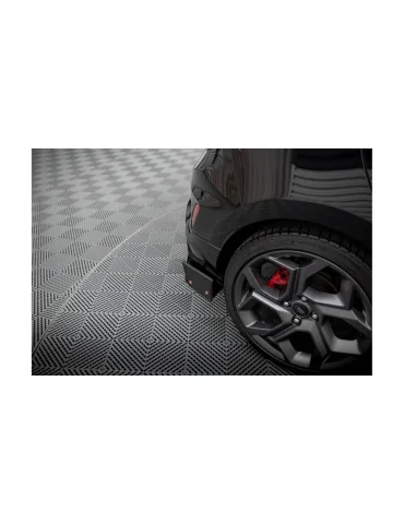 Rajouts arrière v.4 + flaps Ford Fiesta VIII ST noir brillant