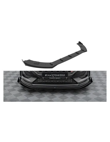 Lame avant Street Pro + flaps Ford Fiesta VIII ST restylée noir mat