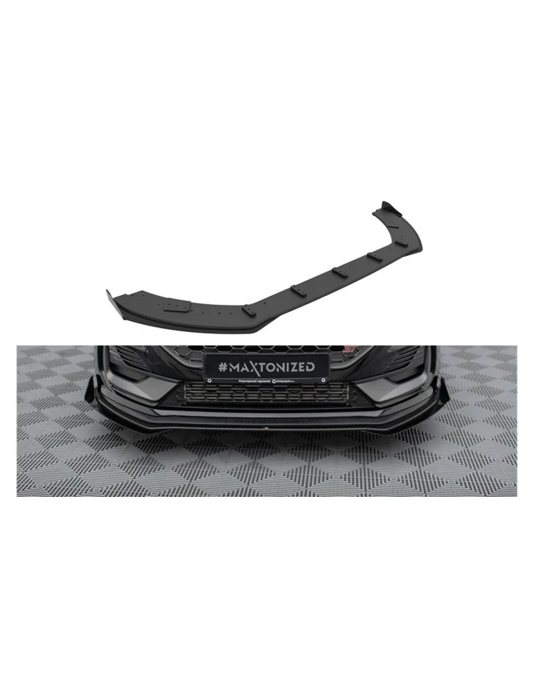 Lame avant Street Pro + flaps Ford Fiesta VIII ST restylée noir mat