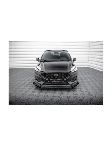 Lame avant Street Pro + flaps Ford Fiesta VIII ST restylée noir mat