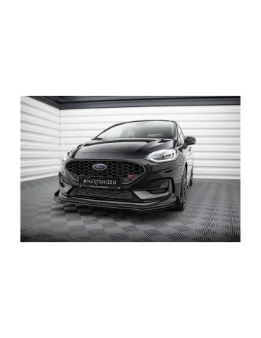 Lame avant Street Pro + flaps Ford Fiesta VIII ST restylée noir mat