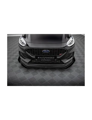 Lame avant Street Pro + flaps Ford Fiesta VIII ST restylée noir mat