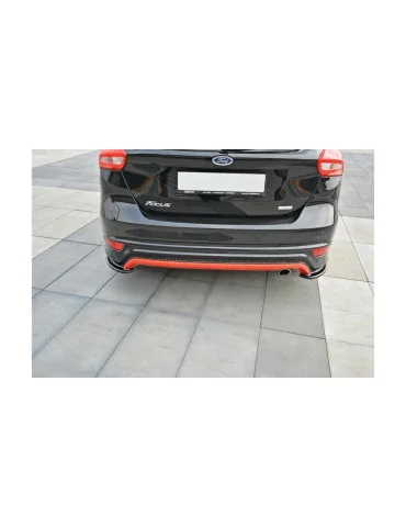 Rajouts arrière Ford Focus III ST-Line restylée noir brillant