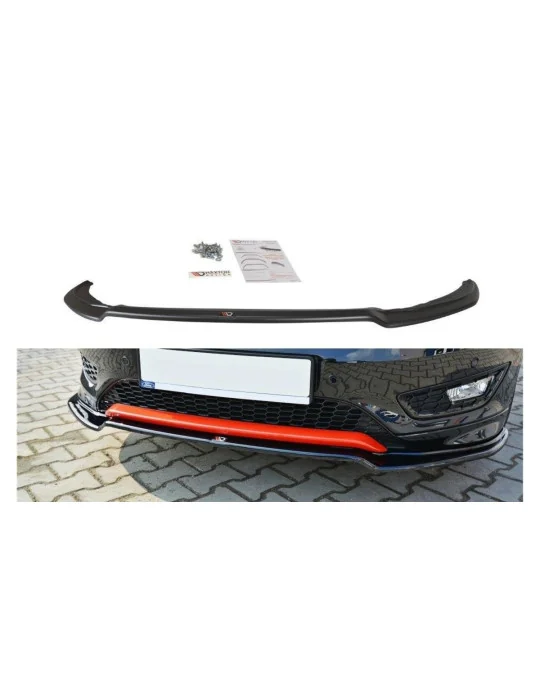 Lame avant v.2 Ford Focus III ST-Line restylée noir brillant Maxton Design