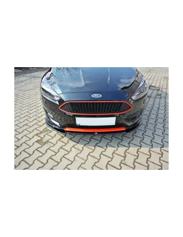 Lame avant v.2 Ford Focus III ST-Line restylée noir brillant